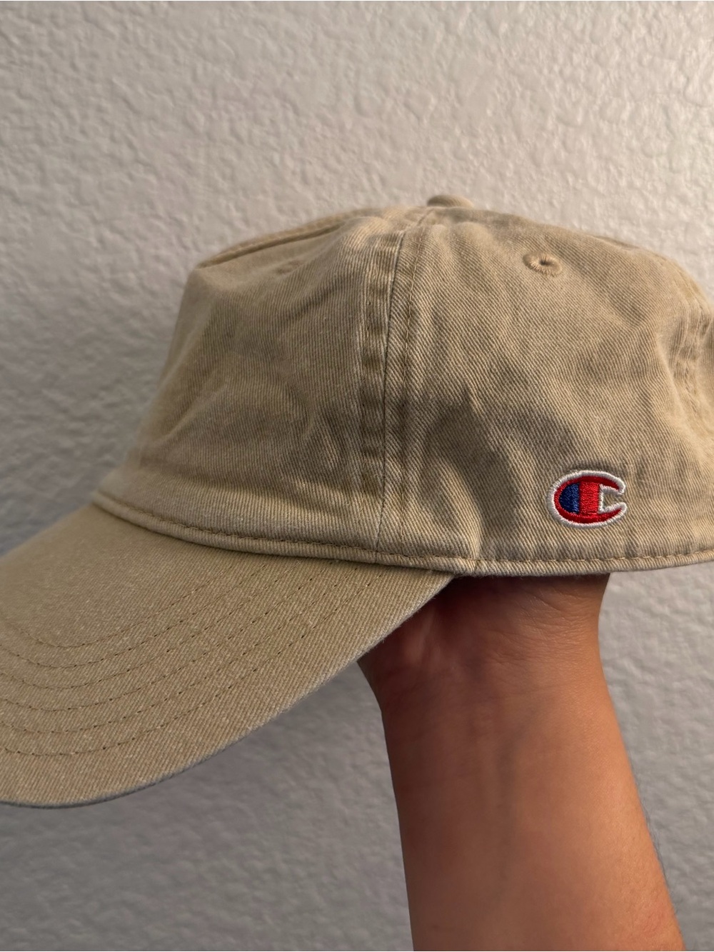Champion Beige Classic C Logo Baseball Cap